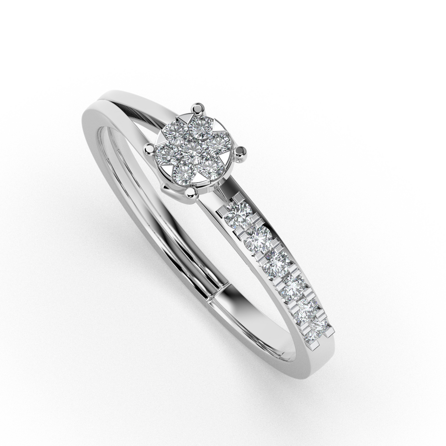 Sapphire Glow 18Kt Diamond Ring