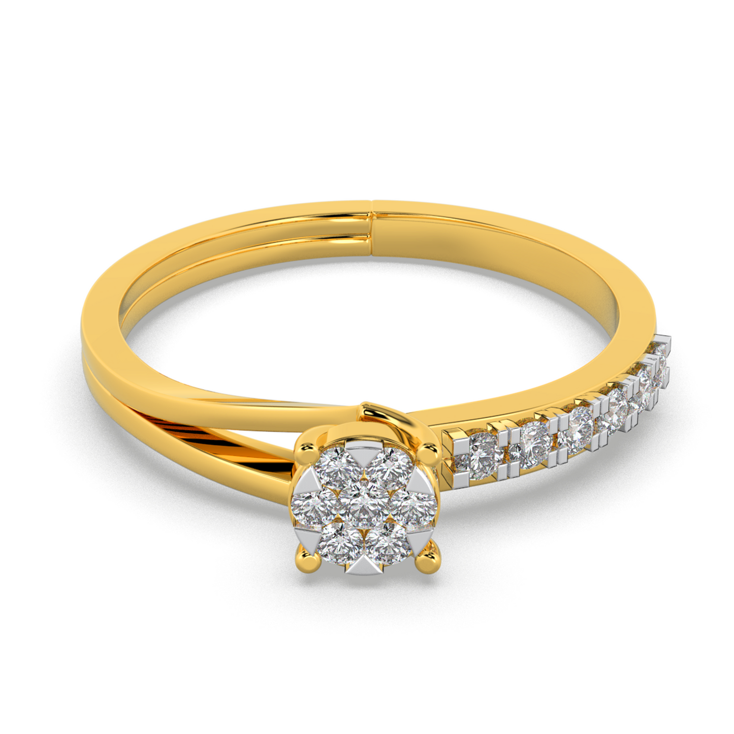 Sapphire Glow 14Kt Diamond Ring