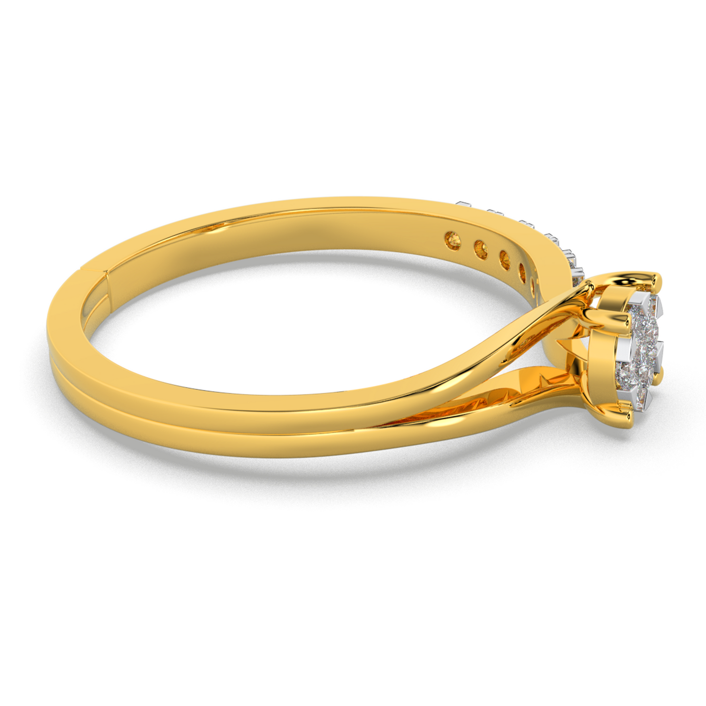 Sapphire Glow 14Kt Diamond Ring