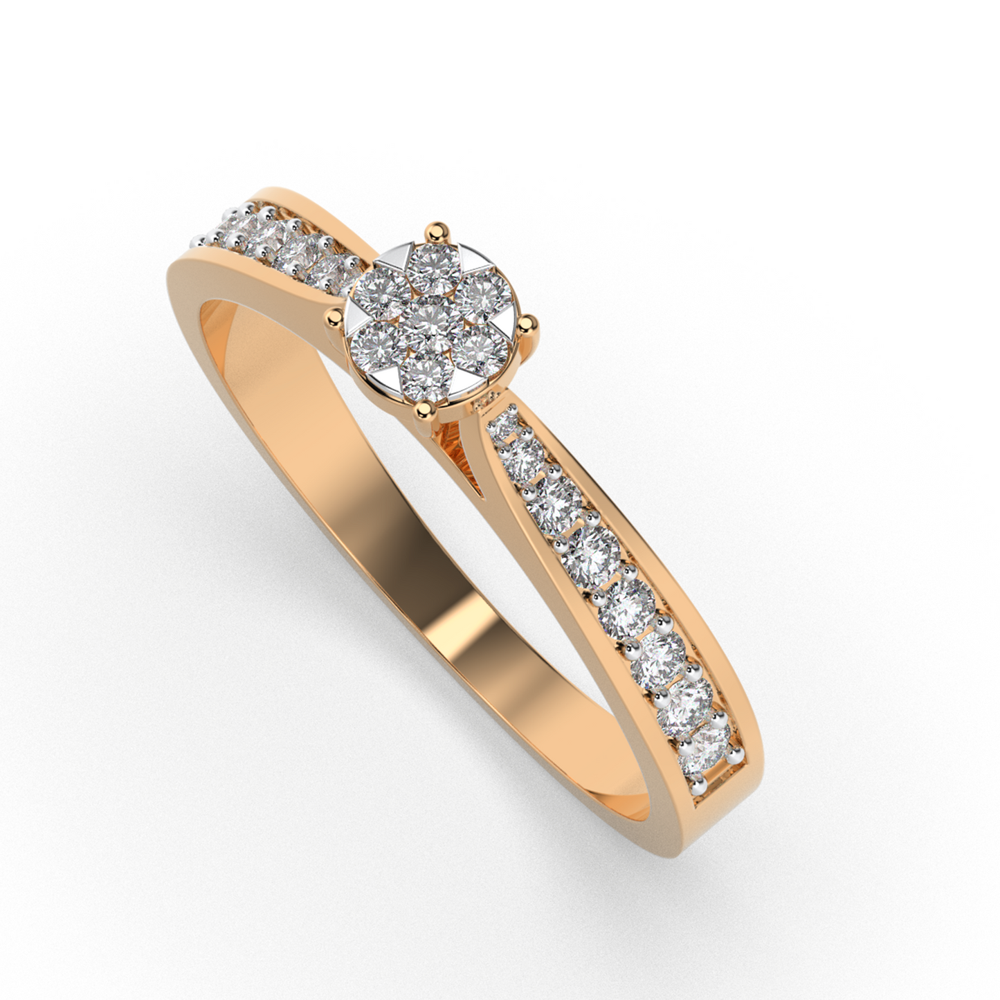Radiant Pearl 18Kt Diamond Ring