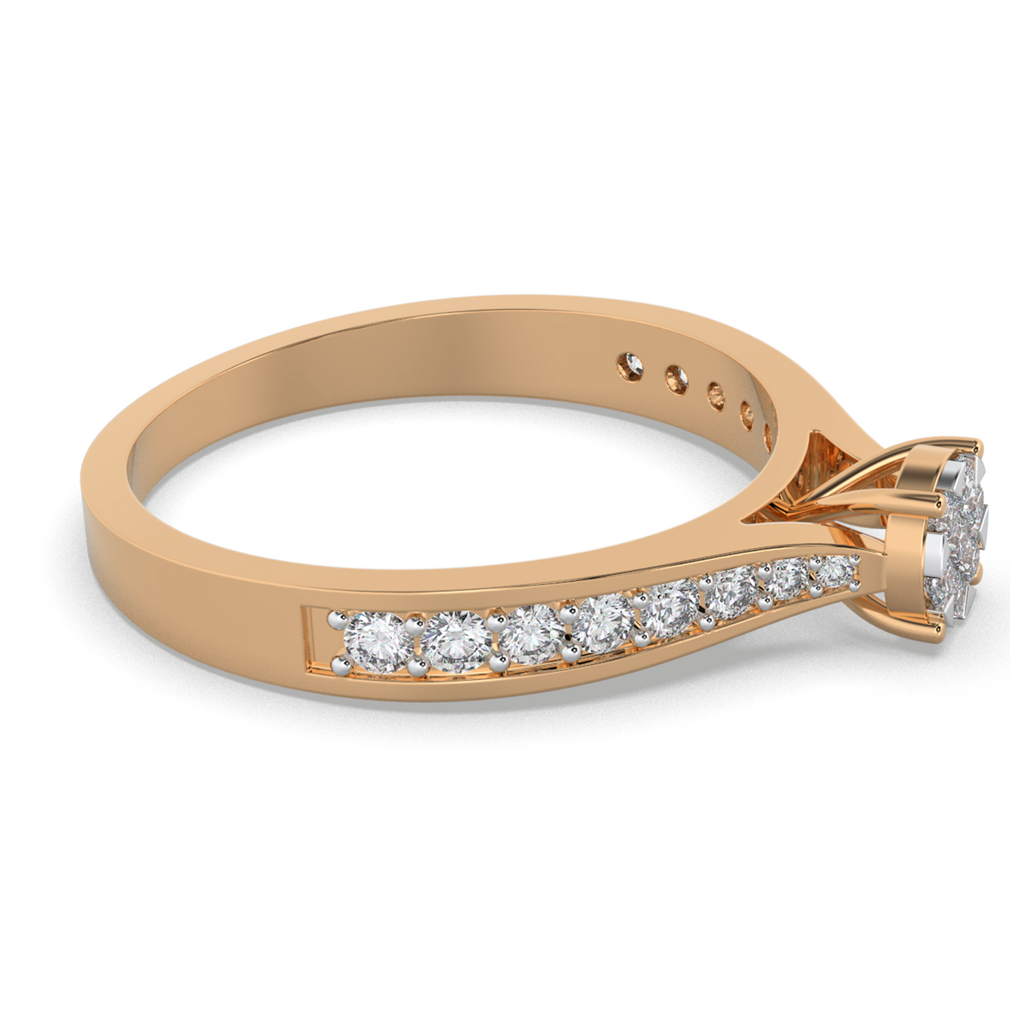 Radiant Pearl 18Kt Diamond Ring