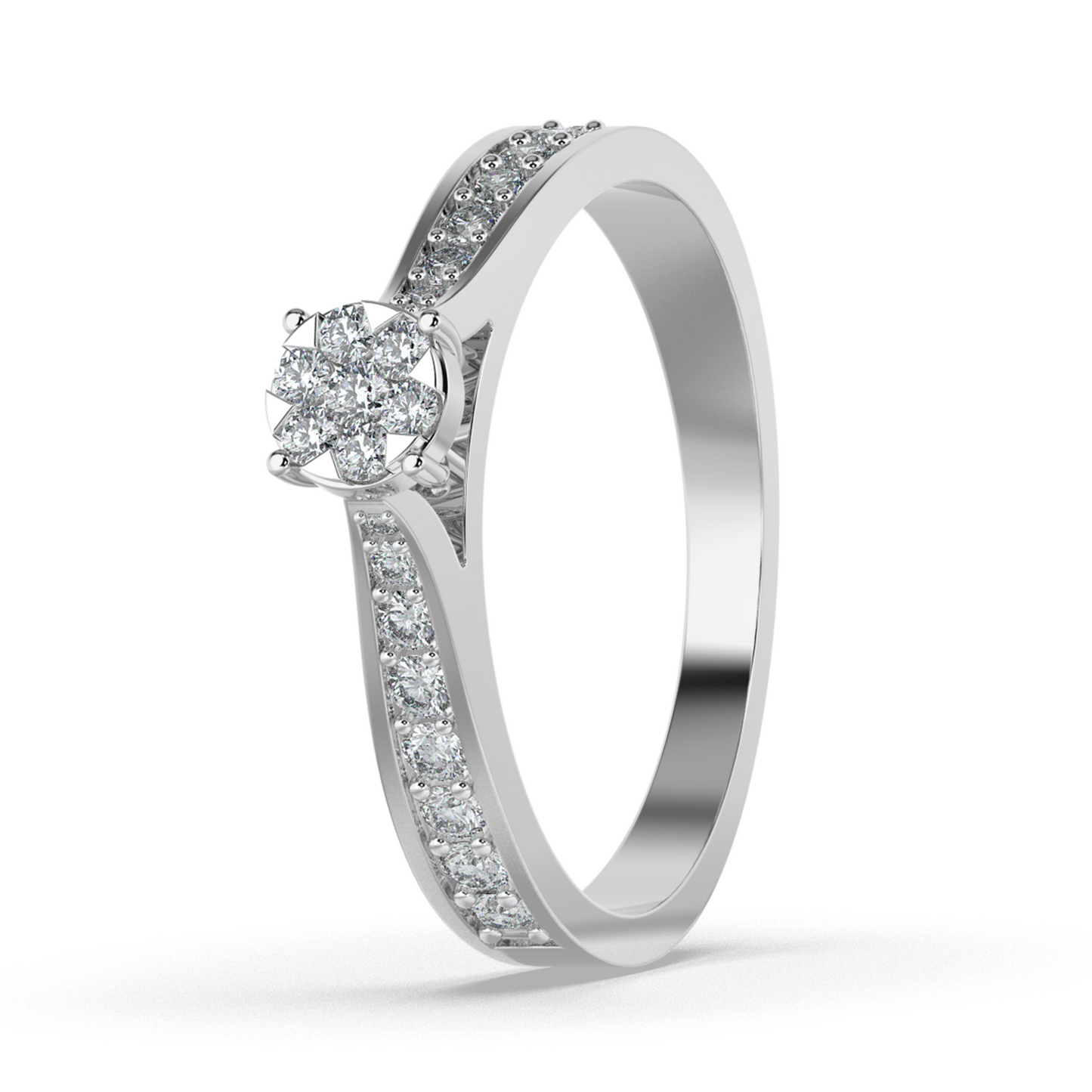Radiant Pearl 18Kt Diamond Ring