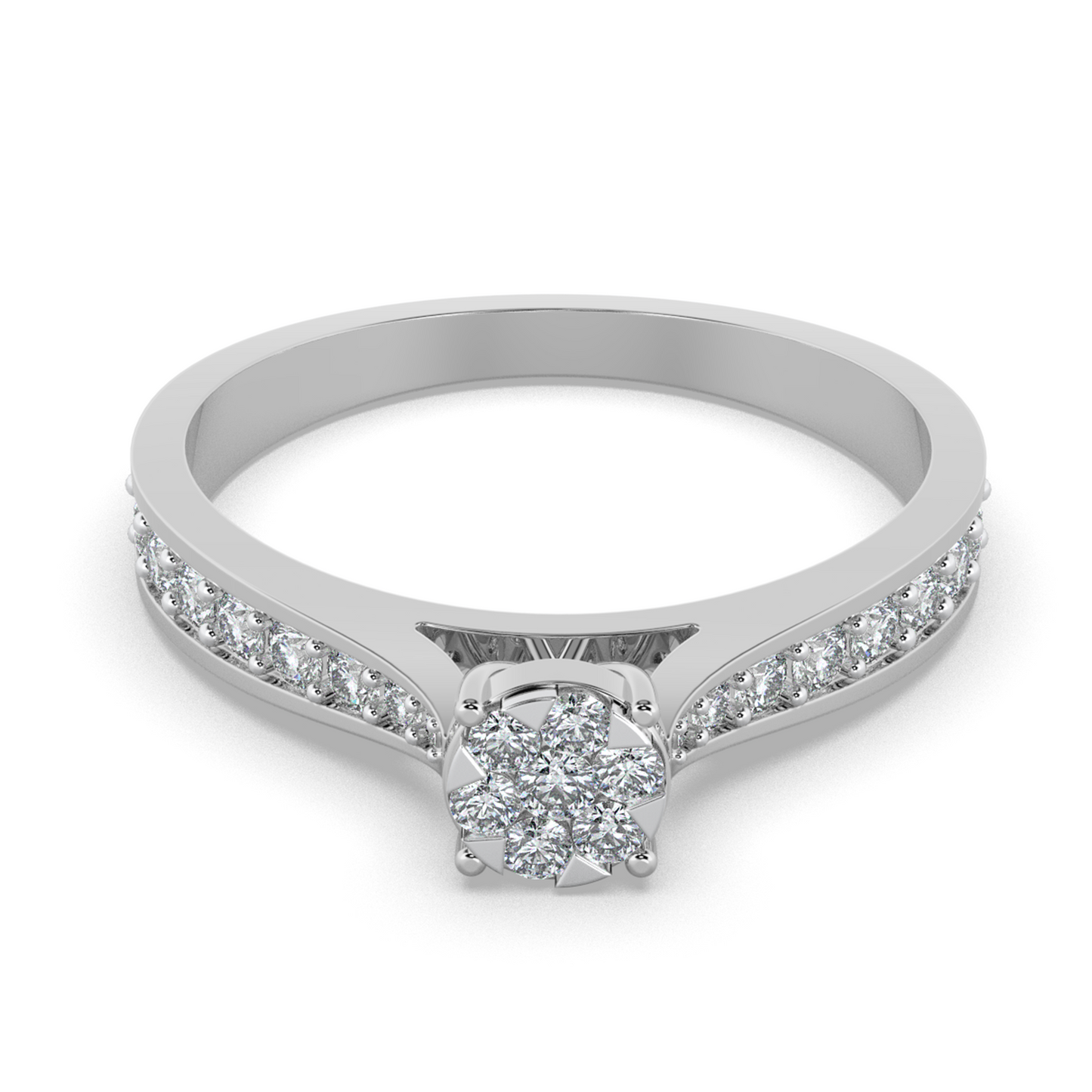 Radiant Pearl 18Kt Diamond Ring