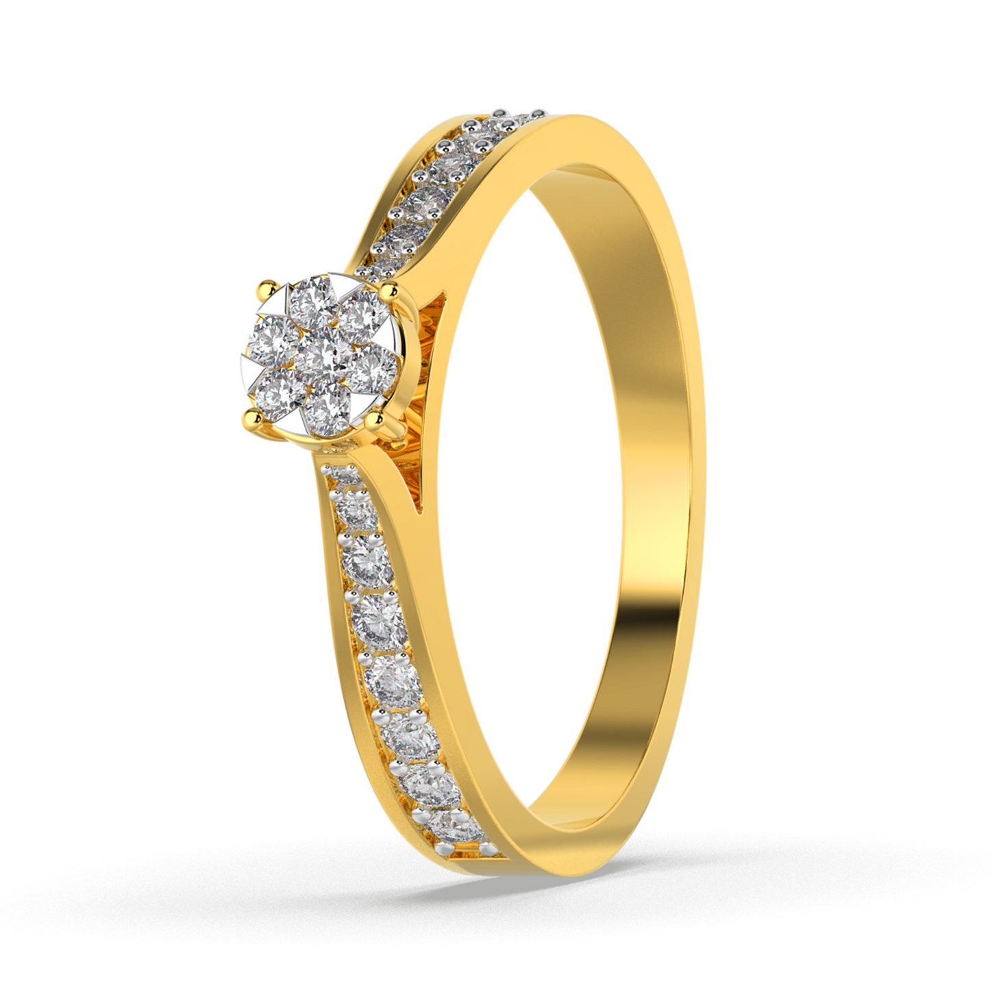 Radiant Pearl 18Kt Diamond Ring