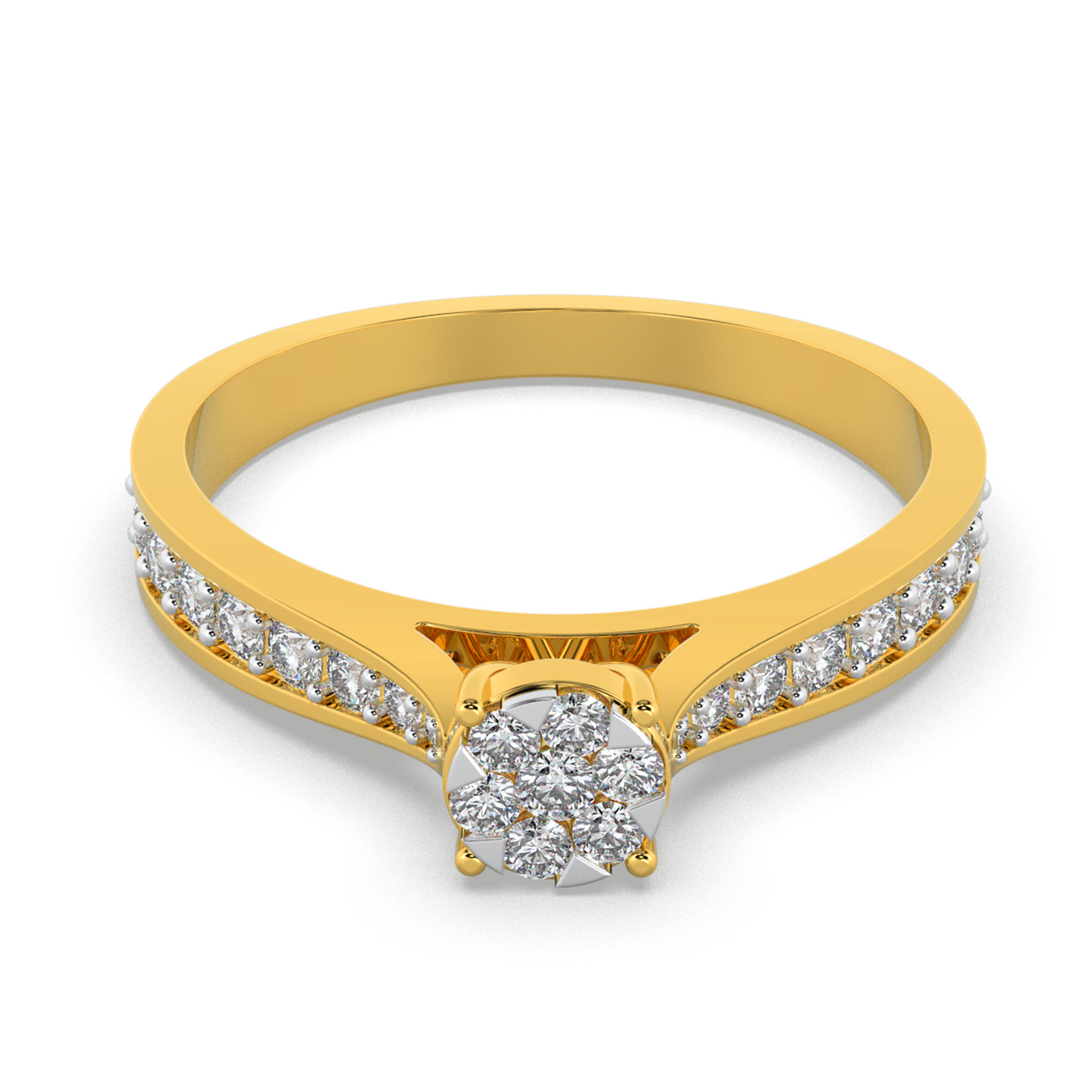 Radiant Pearl 18Kt Diamond Ring