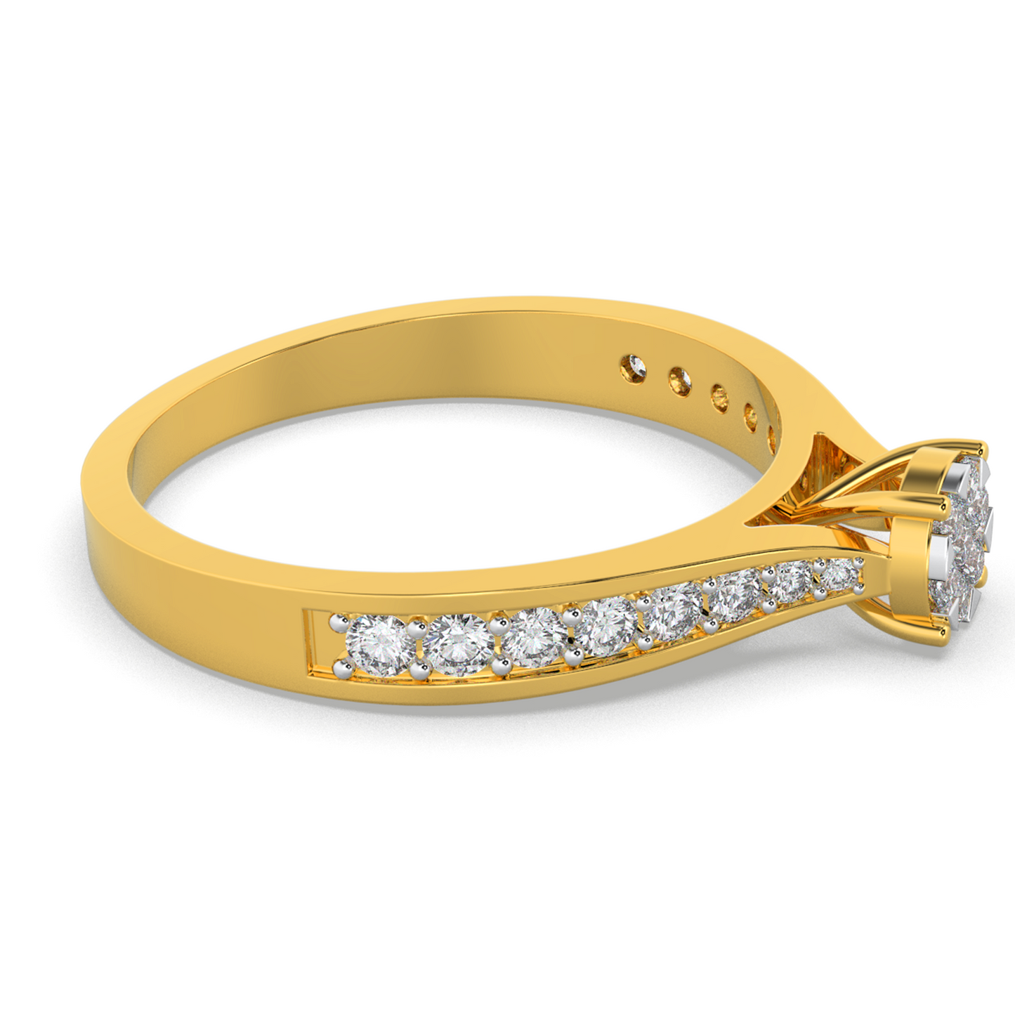 Radiant Pearl 18Kt Diamond Ring