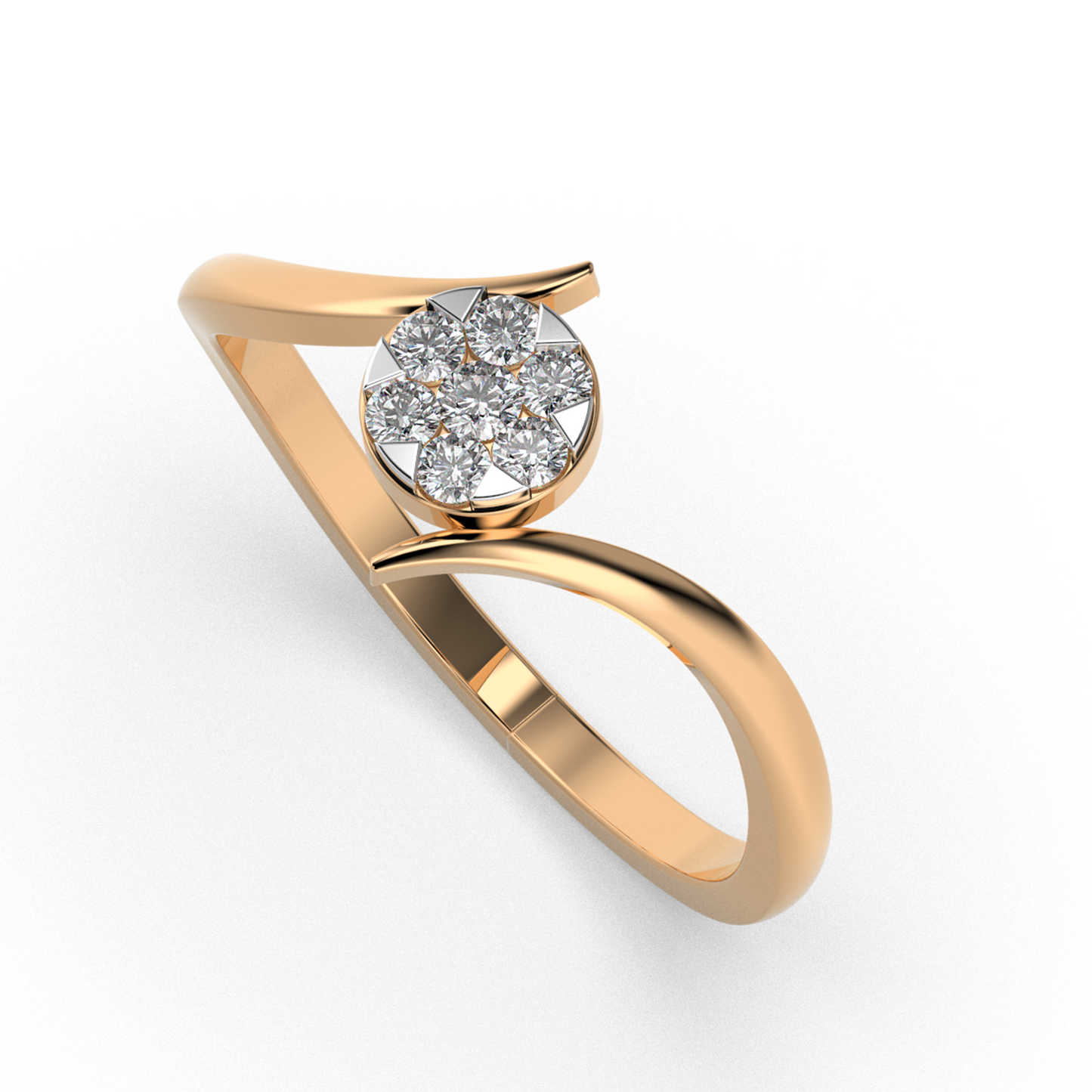 Crystal Veil 18Kt Diamond Ring