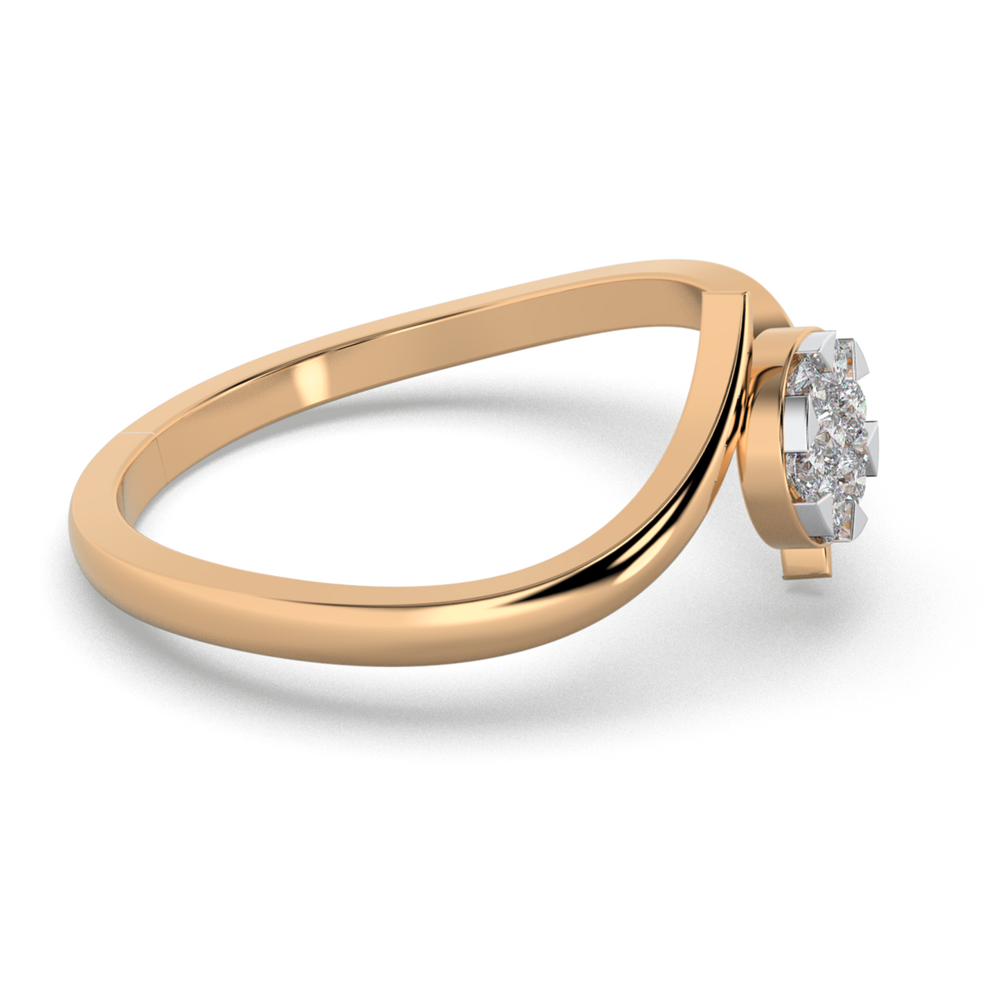 Crystal Veil 14Kt Diamond Ring