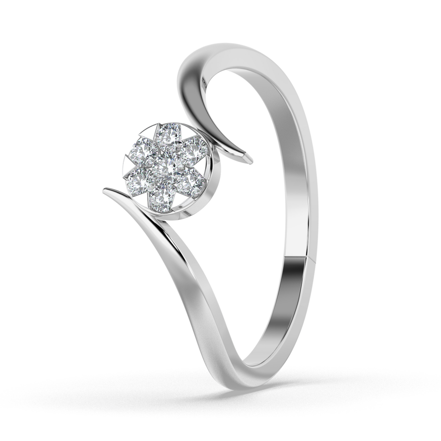 Crystal Veil 14Kt Diamond Ring