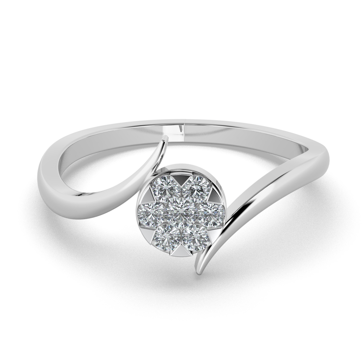 Crystal Veil 18Kt Diamond Ring