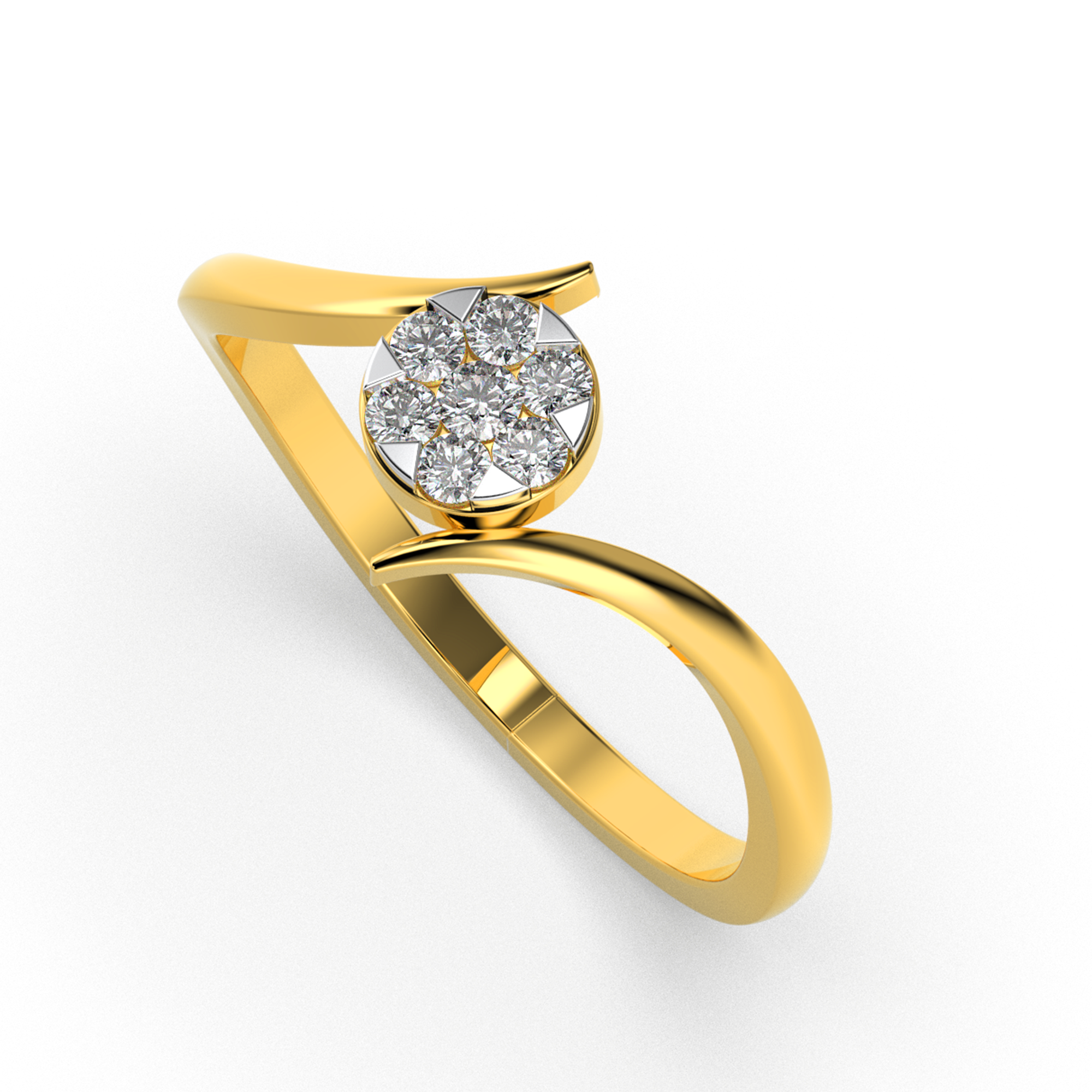 Crystal Veil 14Kt Diamond Ring