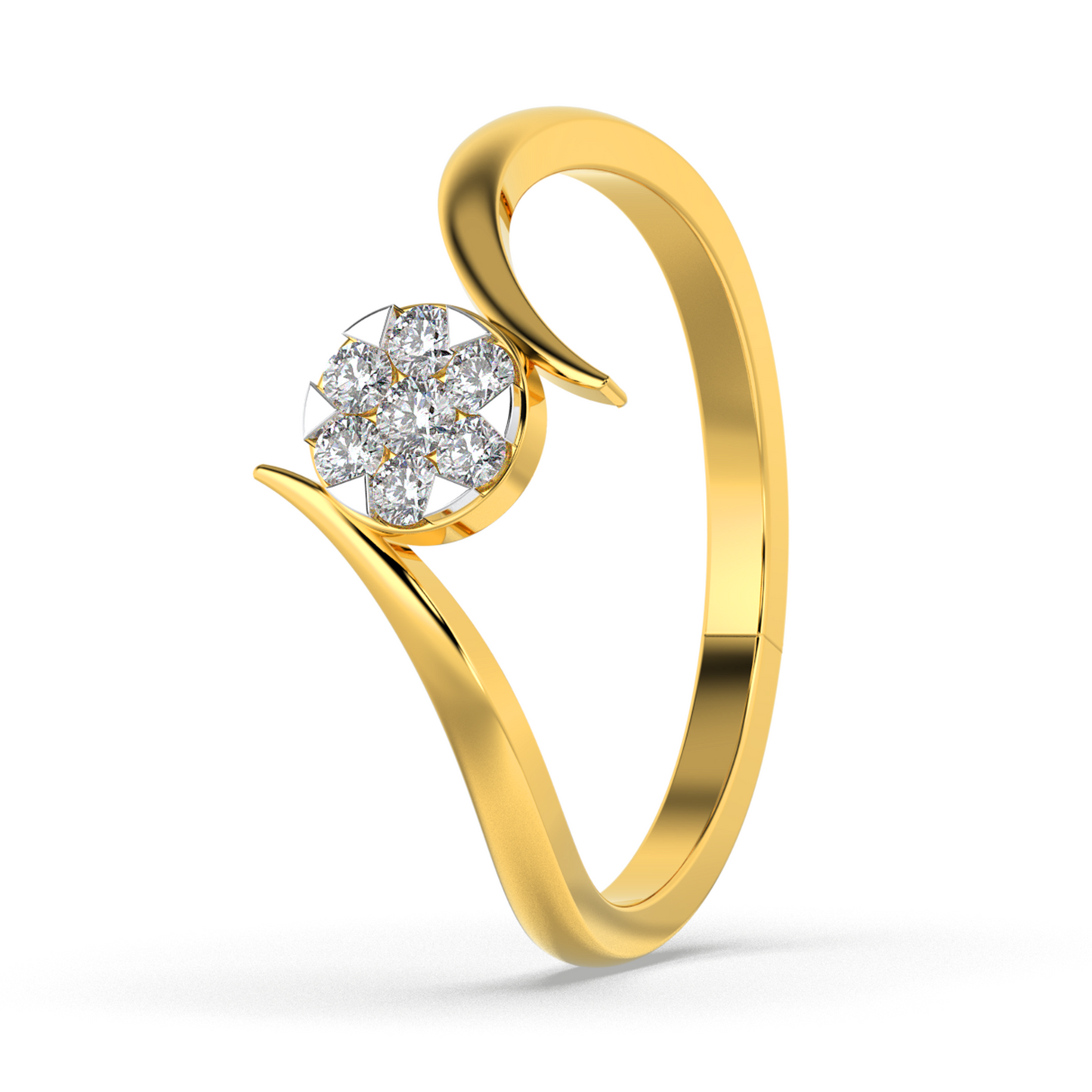 Crystal Veil 14Kt Diamond Ring