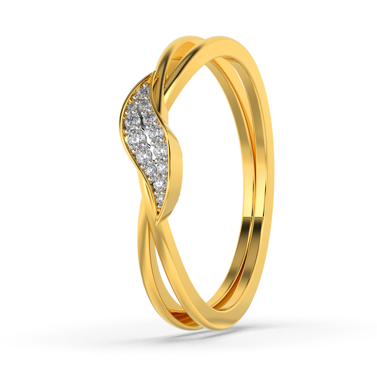 Midnight Bloom 14Kt Diamond Ring