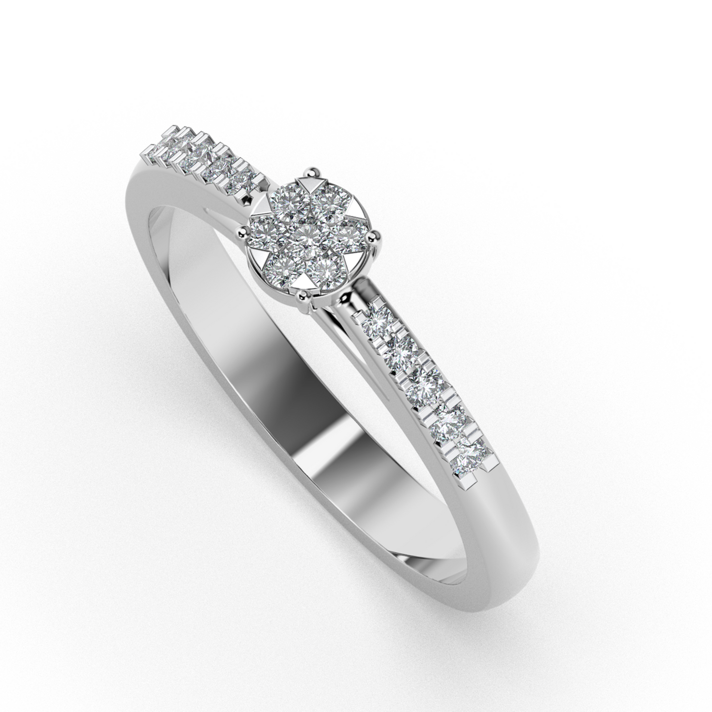 Eternal Flame 14Kt Diamond Ring
