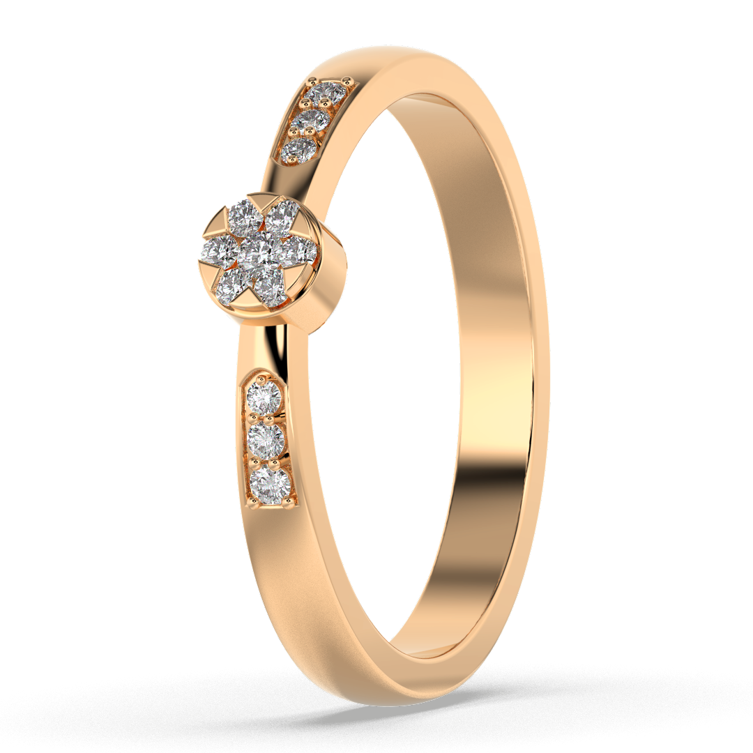 Crimson Halo 18Kt Diamond Ring