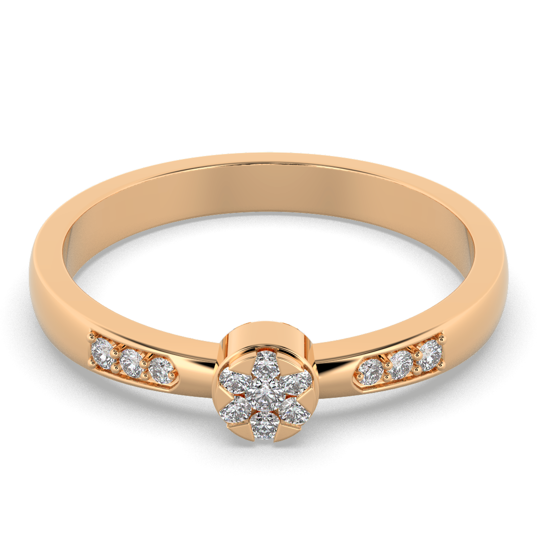 Crimson Halo 18Kt Diamond Ring