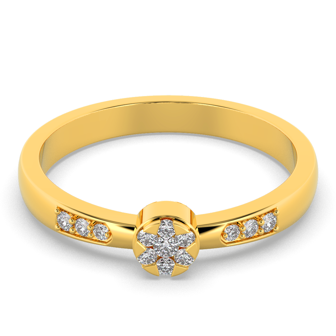 Crimson Halo 18Kt Diamond Ring