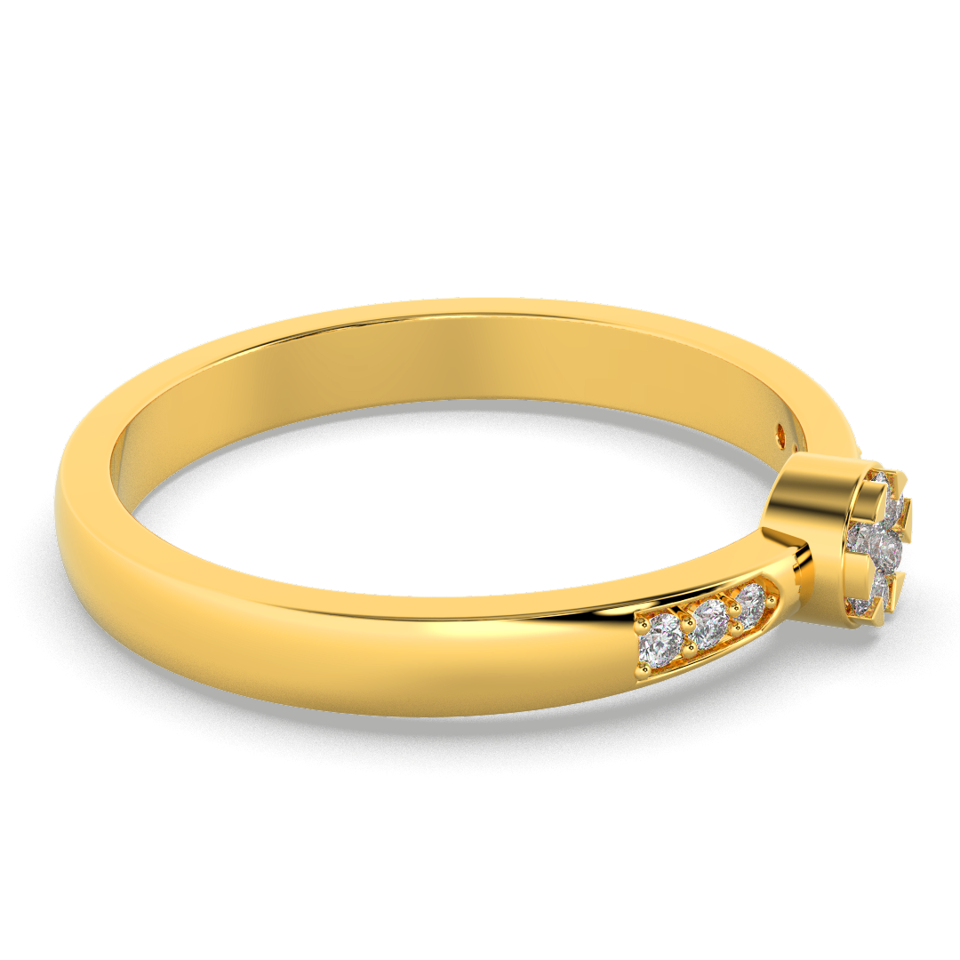Crimson Halo 18Kt Diamond Ring