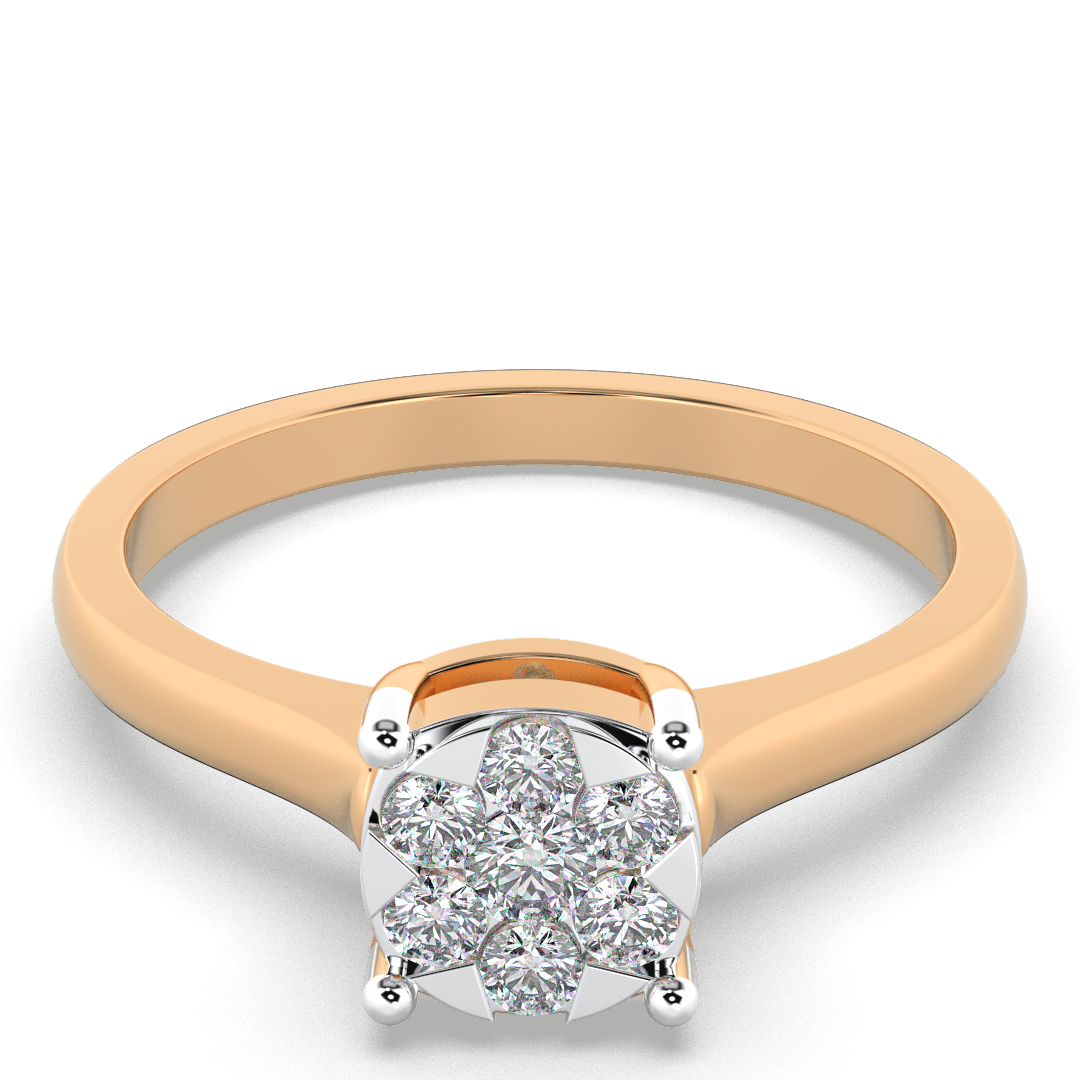 Starlit Rose 14Kt Diamond Ring