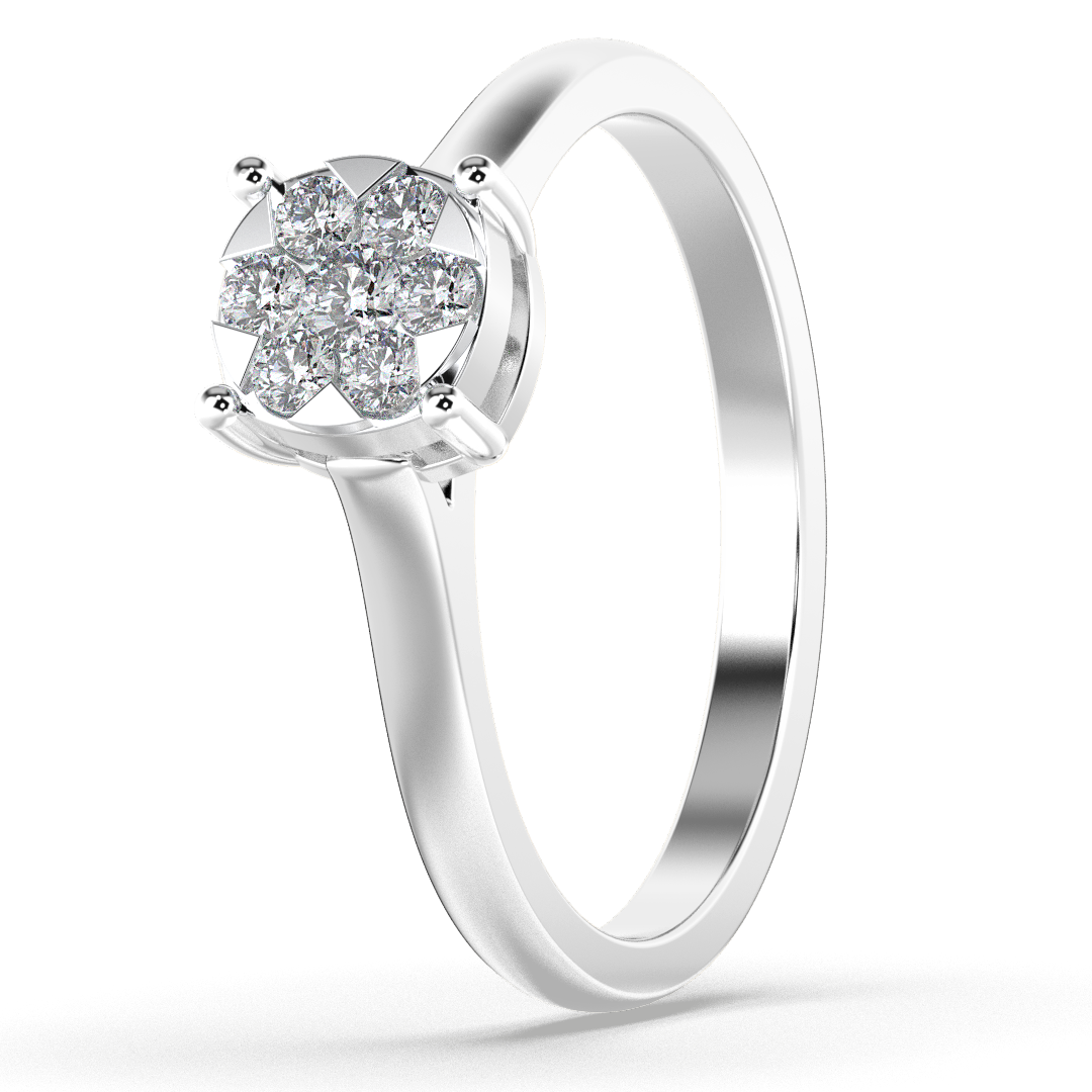Starlit Rose 14Kt Diamond Ring