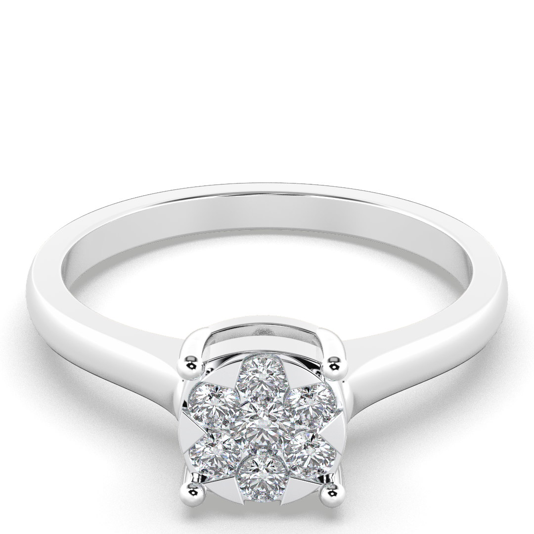 Starlit Rose 14Kt Diamond Ring