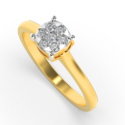 Starlit Rose 14Kt Diamond Ring