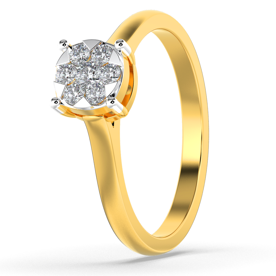 Starlit Rose 14Kt Diamond Ring