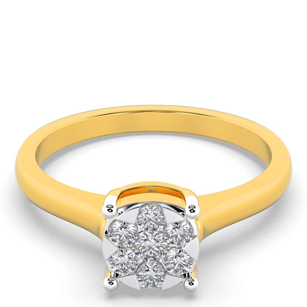 Starlit Rose 14Kt Diamond Ring