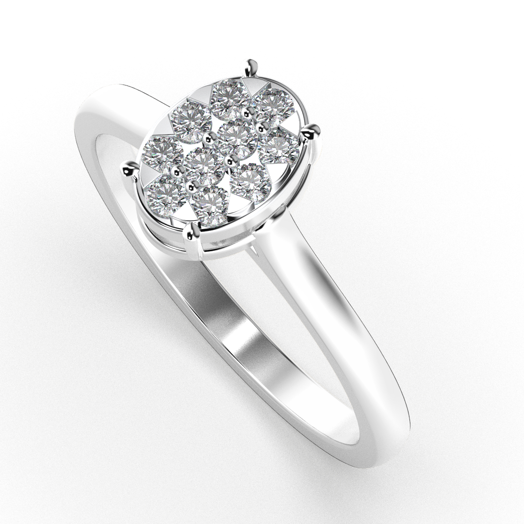 Pearl Bloom 14Kt Diamond Ring