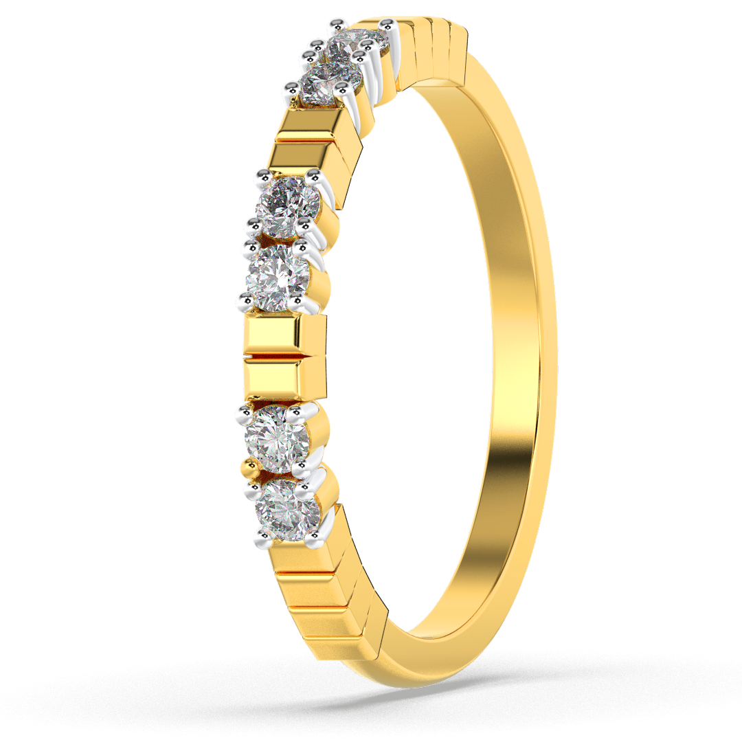 Gilded Whisper 14Kt Diamond Ring