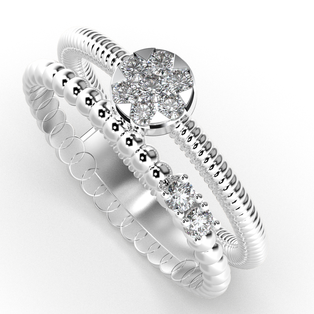 Scarlet Veil 14Kt Diamond Ring