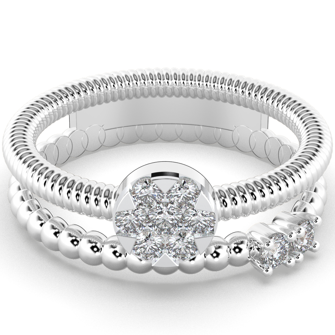 Scarlet Veil 14Kt Diamond Ring