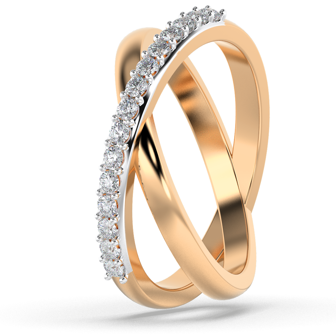 Mystic Petal 14Kt Diamond Ring