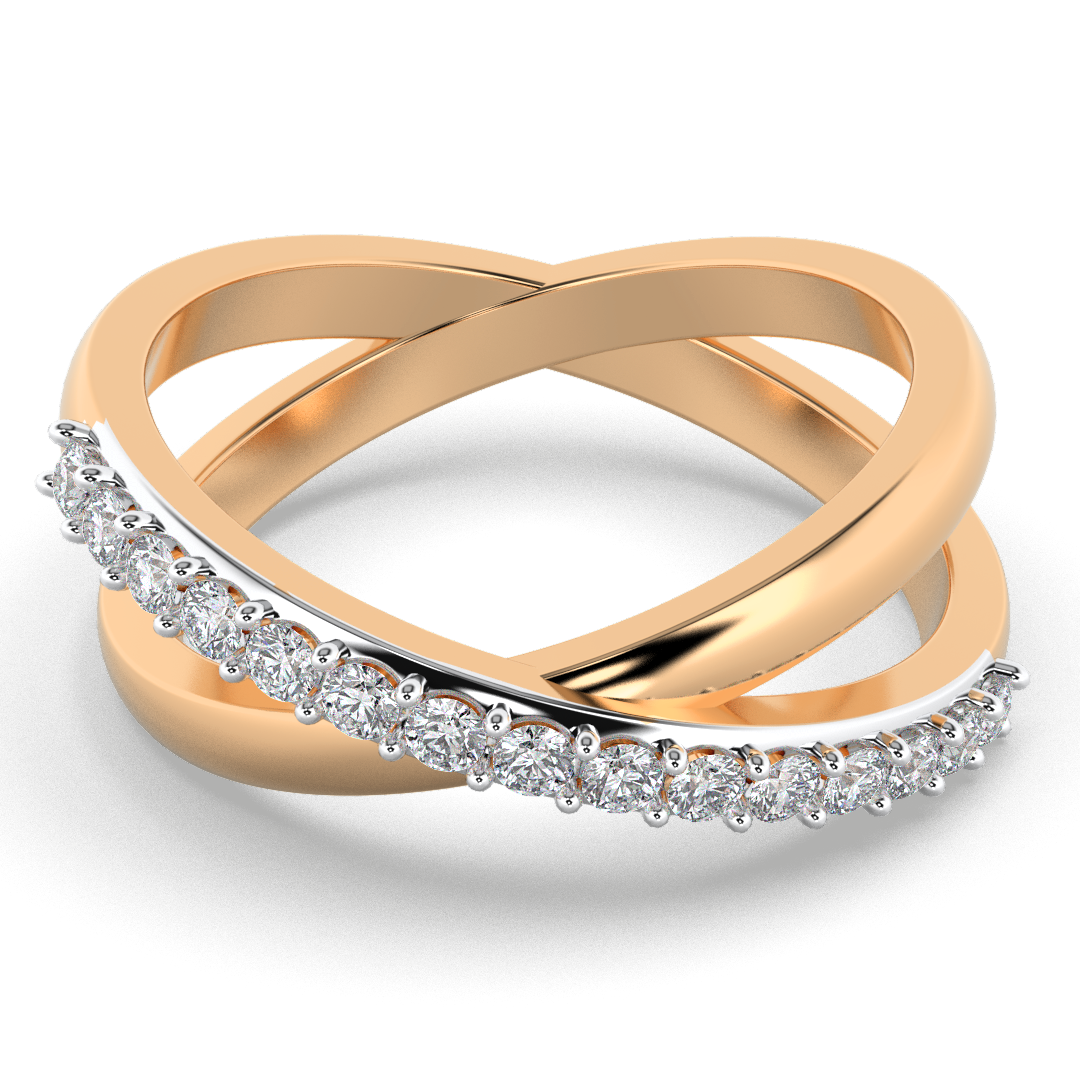Moonlit Cascade 14Kt Diamond Ring