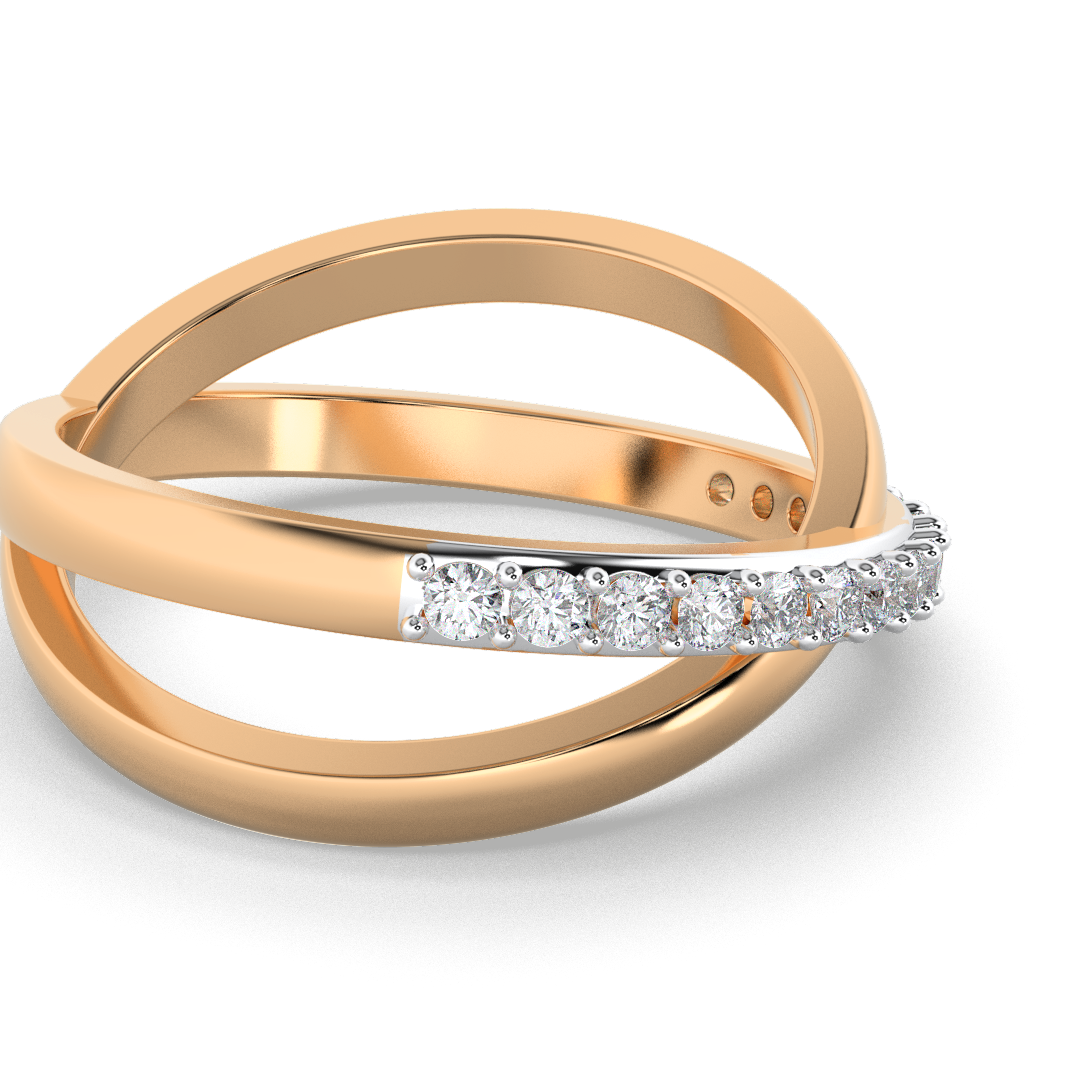 Moonlit Cascade 14Kt Diamond Ring