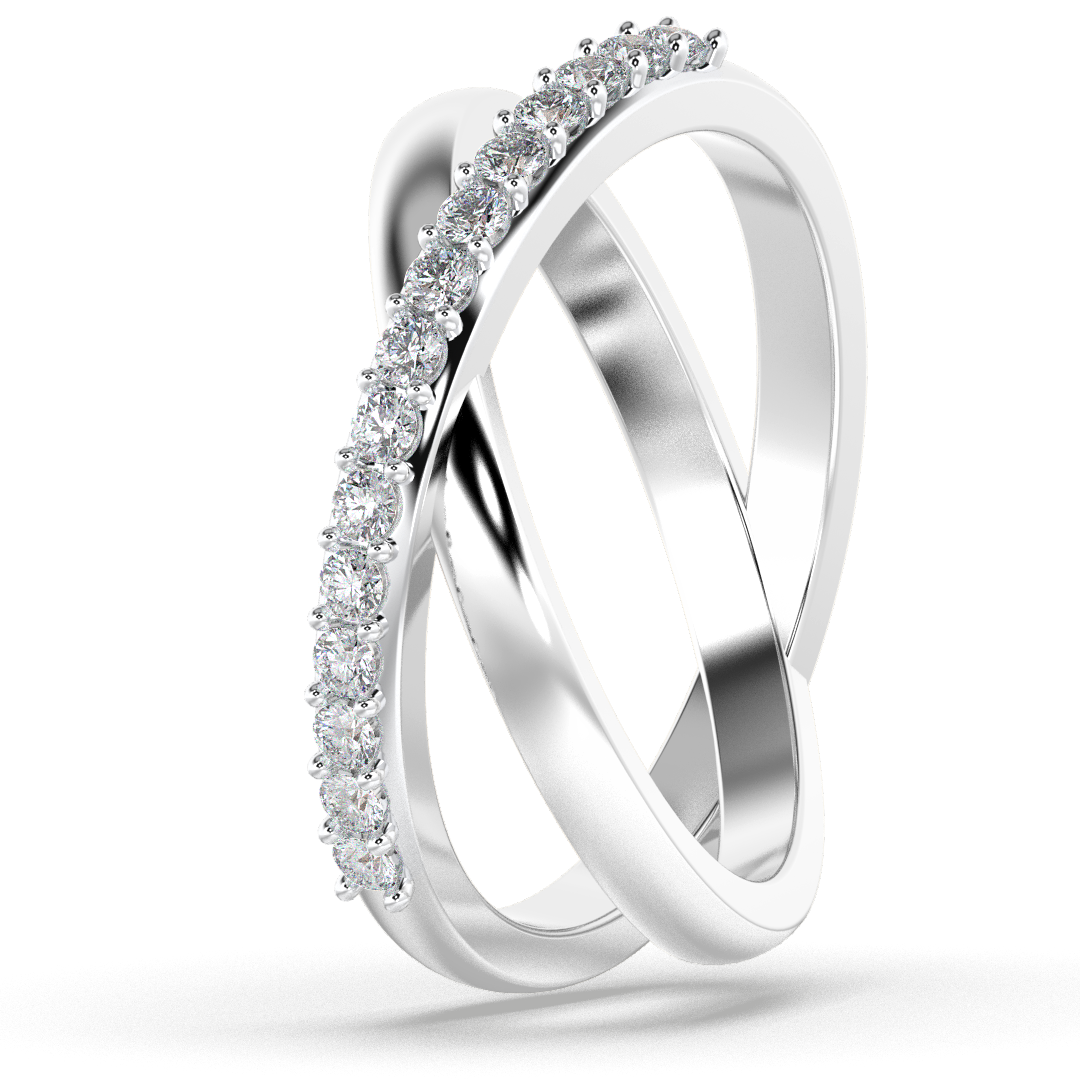 Moonlit Cascade 14Kt Diamond Ring