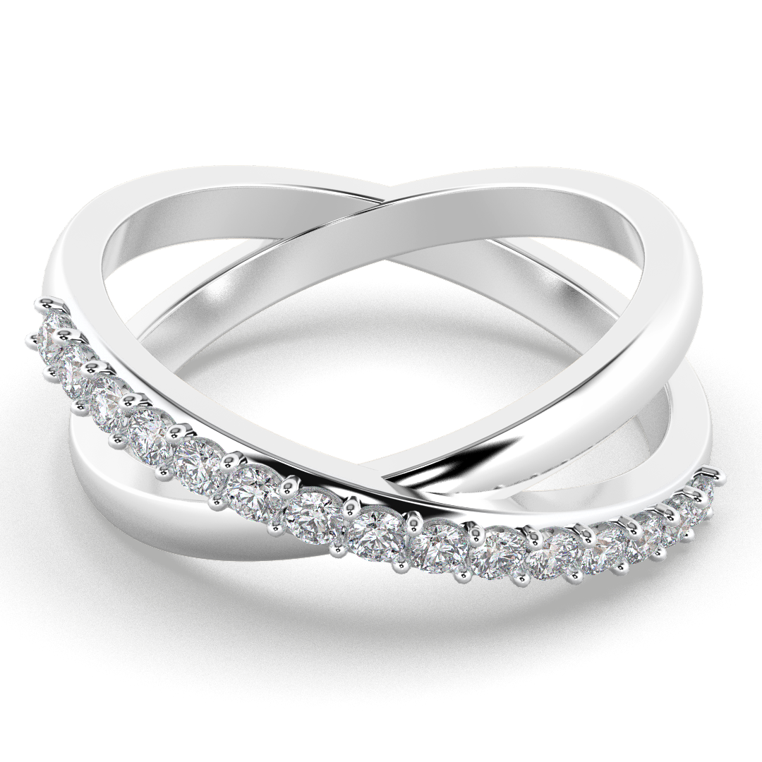 Moonlit Cascade 14Kt Diamond Ring