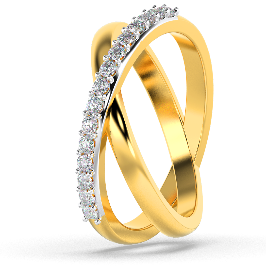 Mystic Petal 14Kt Diamond Ring