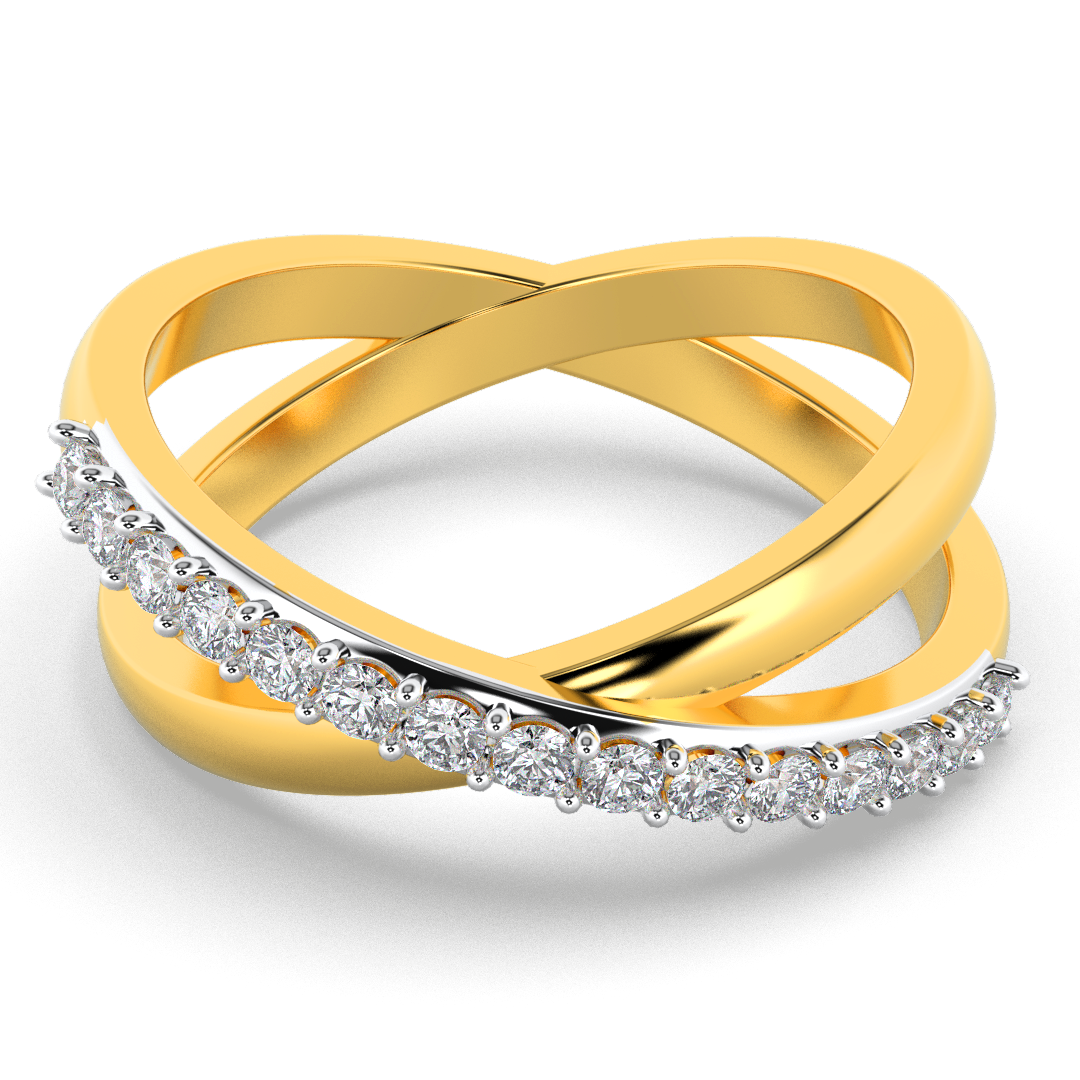Moonlit Cascade 14Kt Diamond Ring