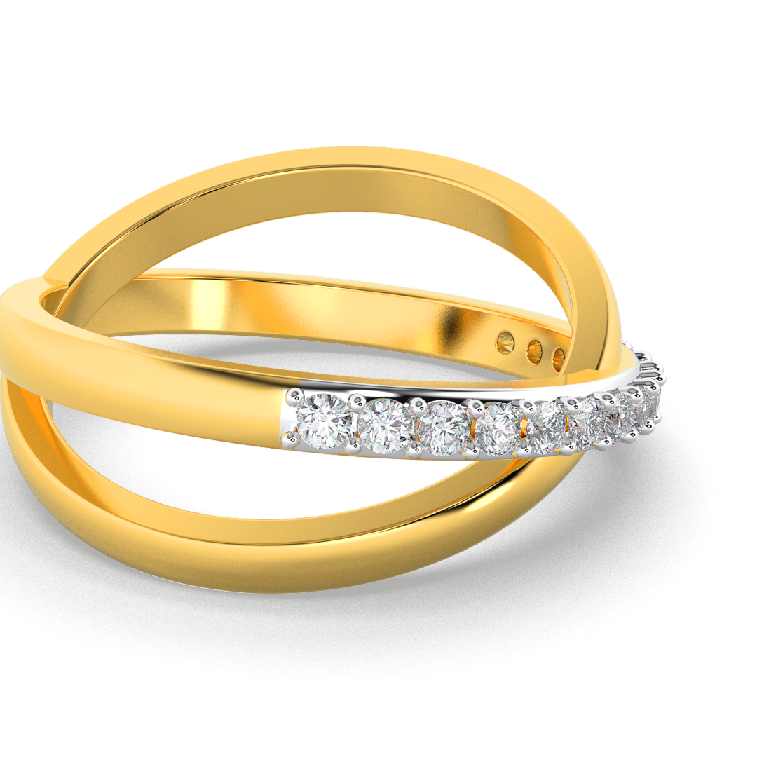 Mystic Petal 14Kt Diamond Ring
