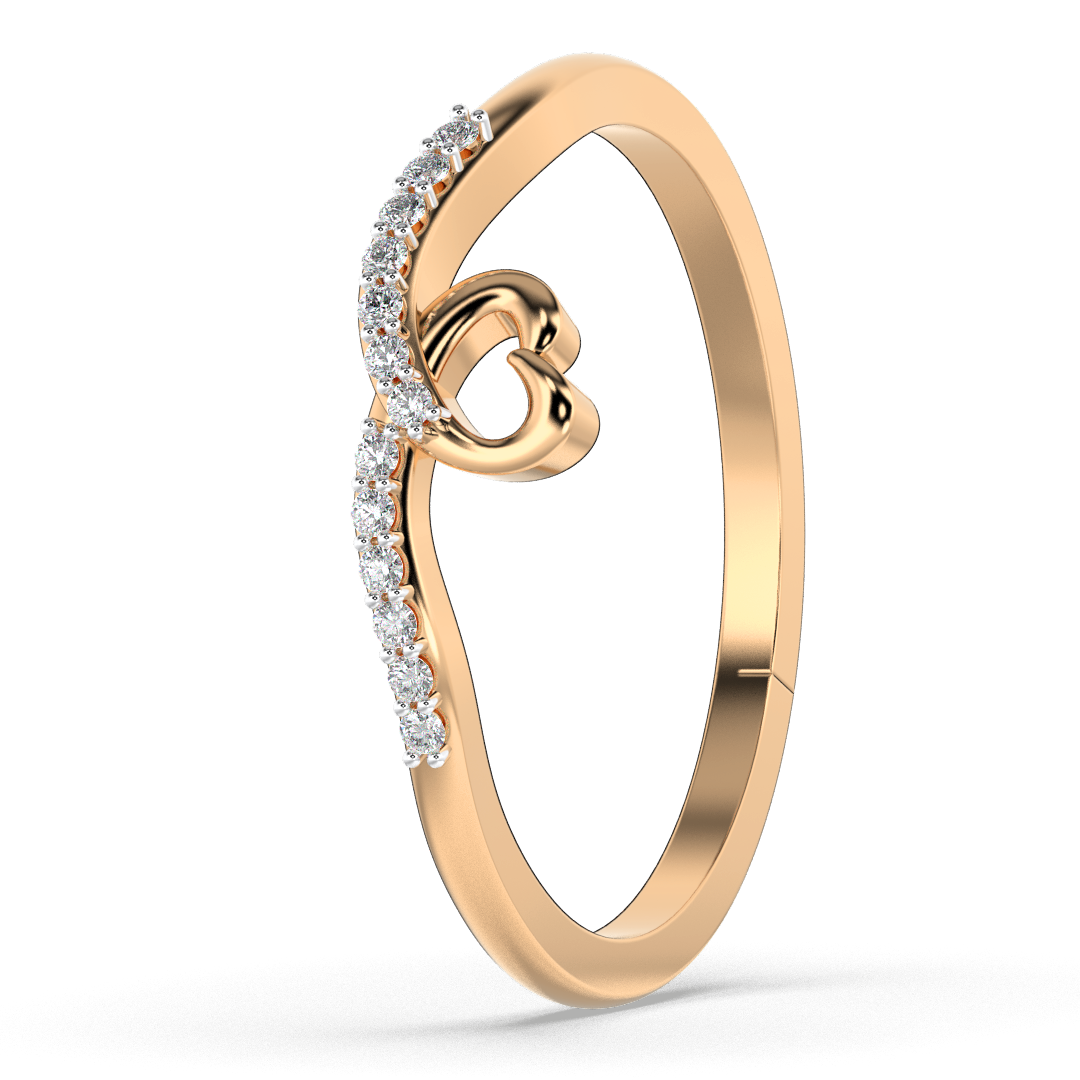 Amber Gleam 14Kt Diamond Ring