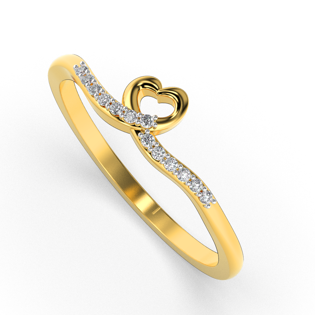 Amber Gleam 14Kt Diamond Ring