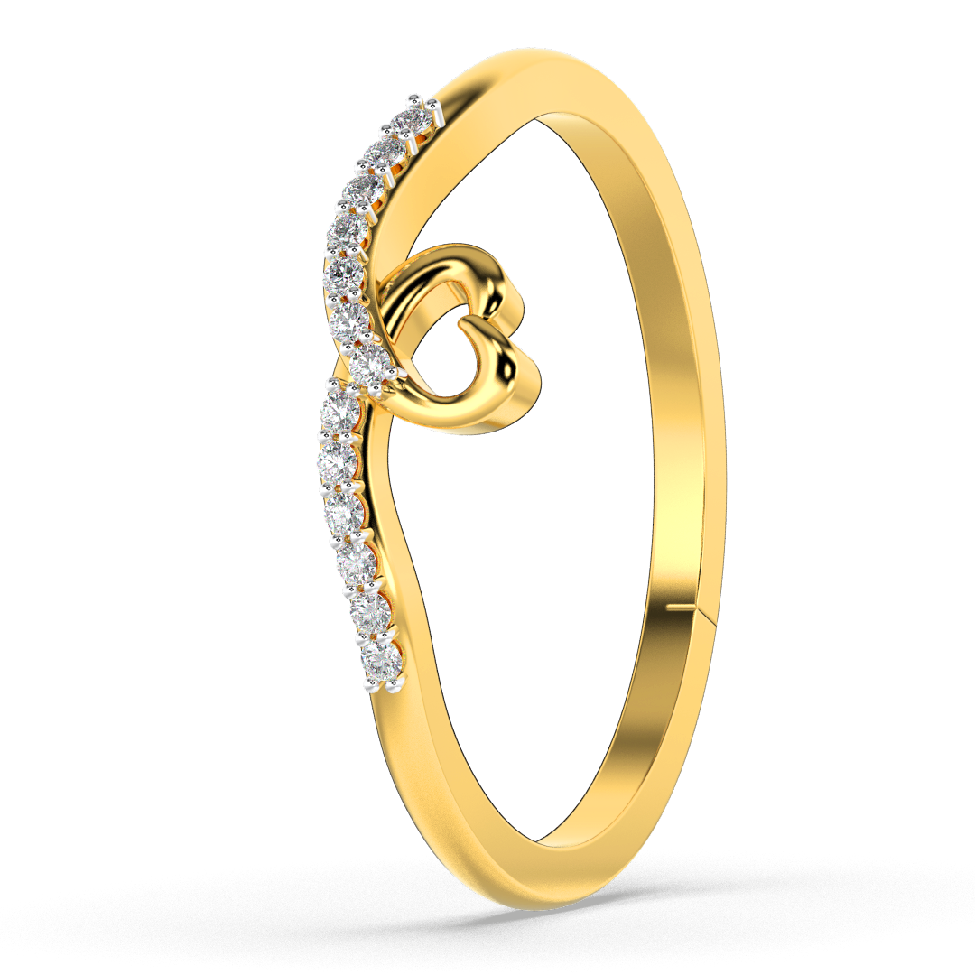 Amber Gleam 14Kt Diamond Ring