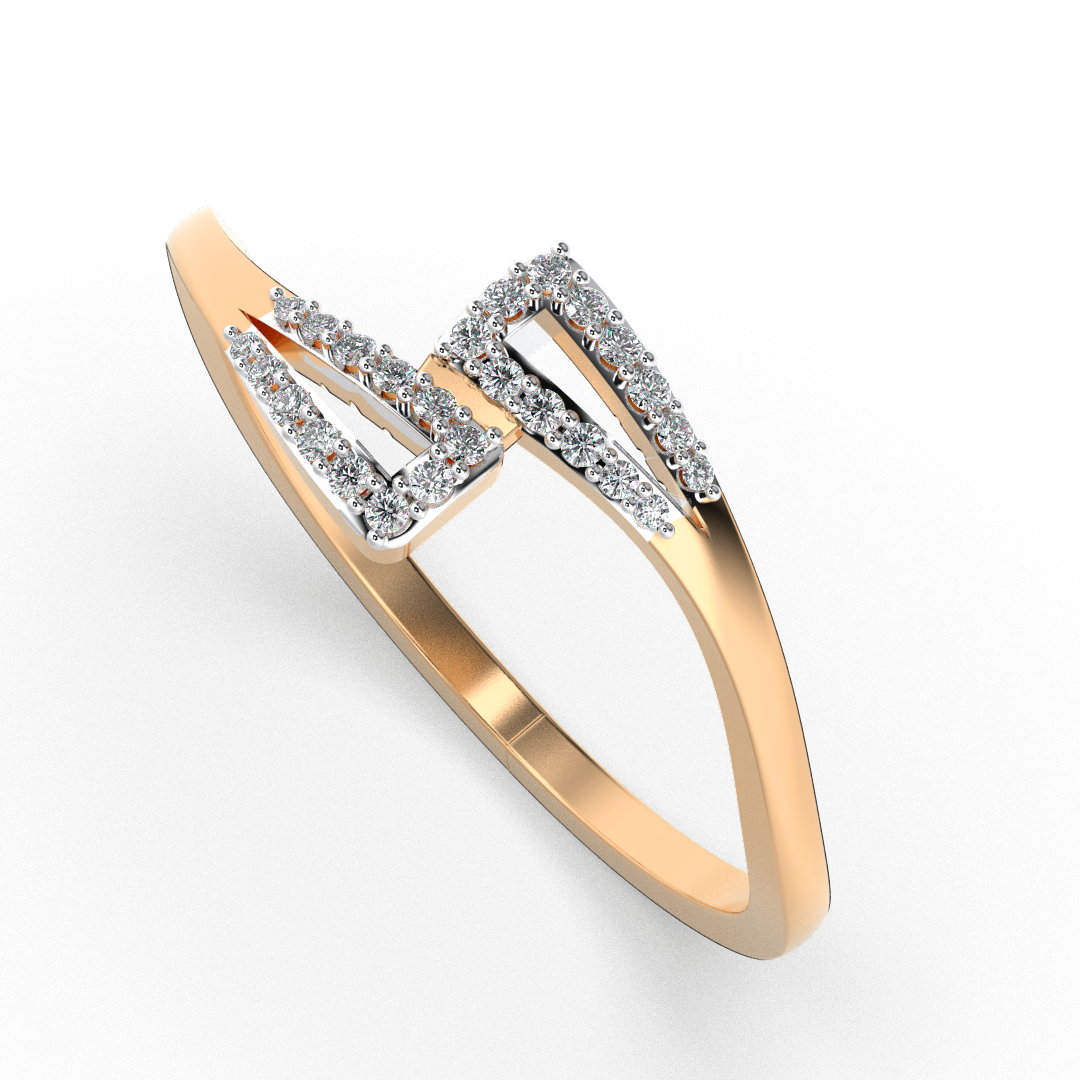 Radiant Crown 14Kt Diamond Ring