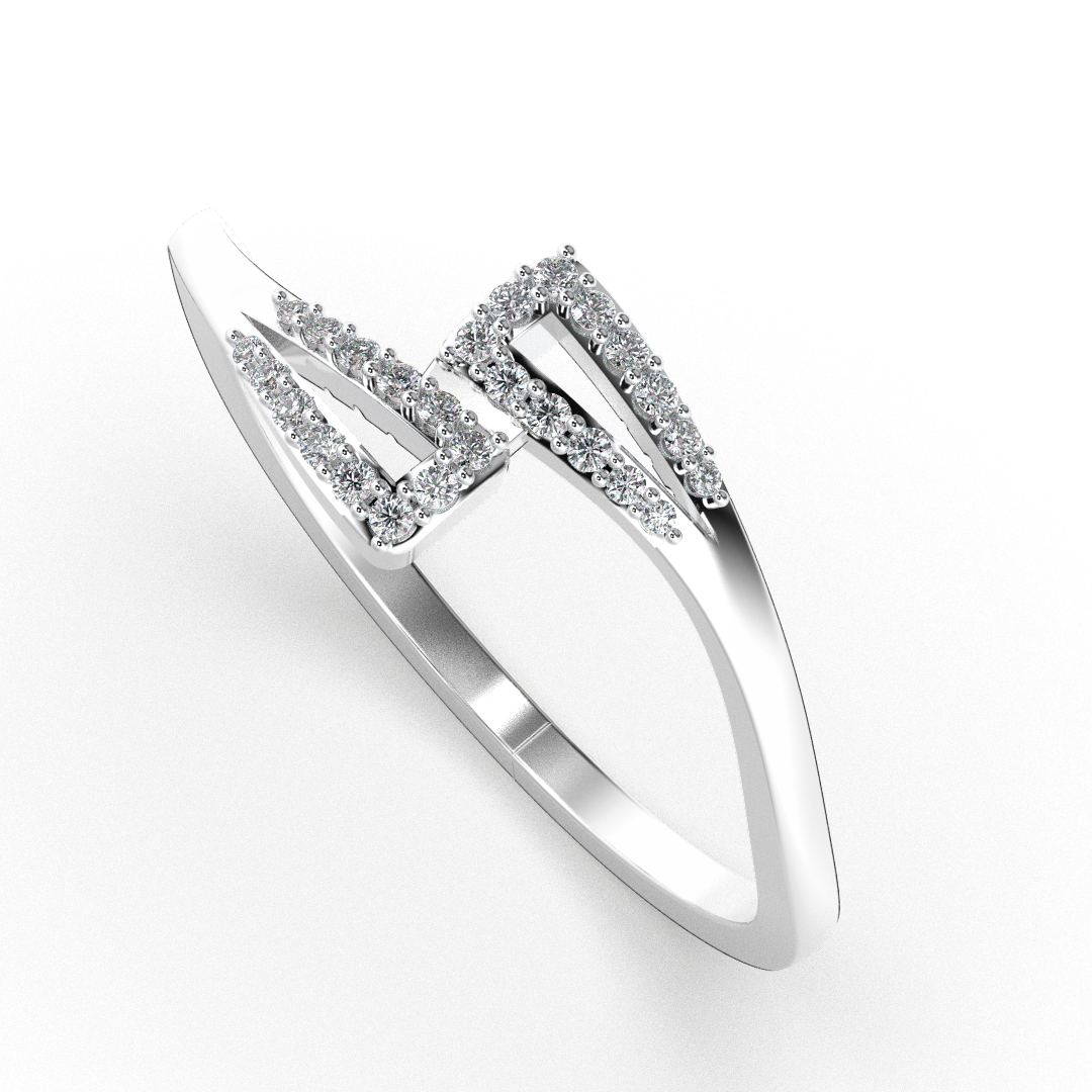 Radiant Crown 14Kt Diamond Ring