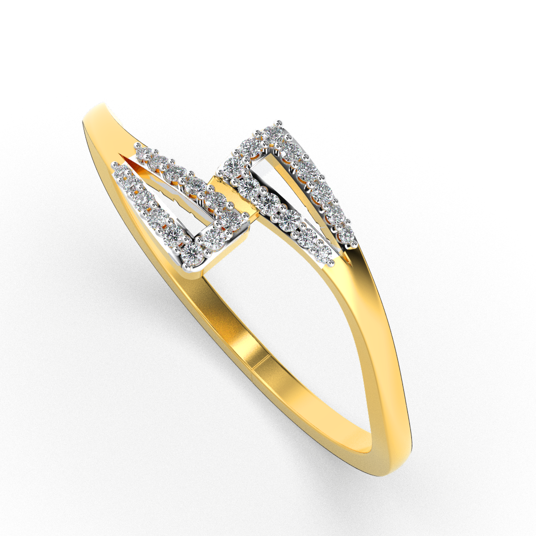 Radiant Crown 14Kt Diamond Ring