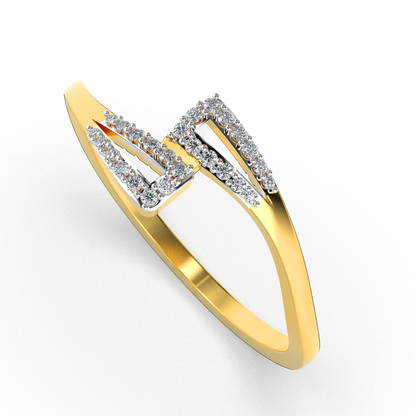 Radiant Crown 14Kt Diamond Ring