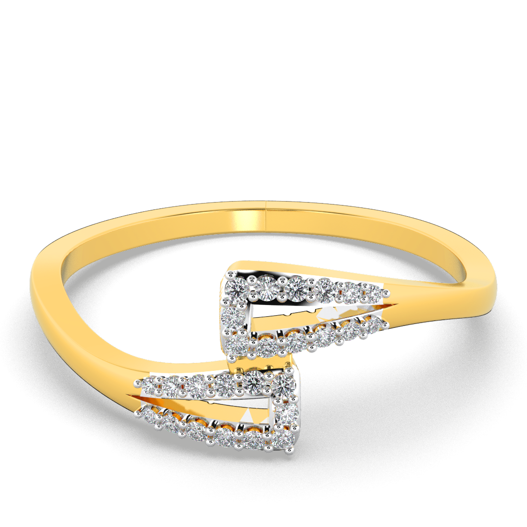 Radiant Crown 14Kt Diamond Ring