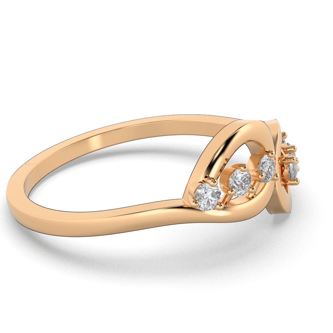 Golden Petal 18Kt Diamond Ring