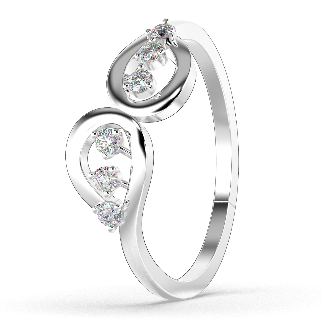 Golden Petal 14Kt Diamond Ring